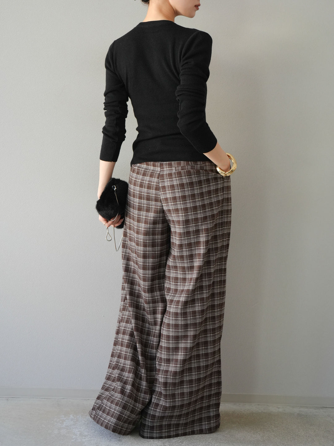 [予約]レイヤードデザインニットカーディガン/ブラック