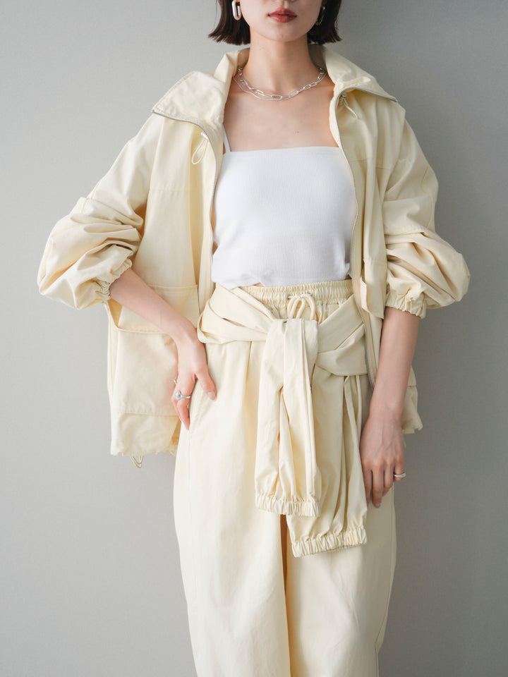 [予約]ビッグポケットコットンナイロンジップブルゾン/ivory