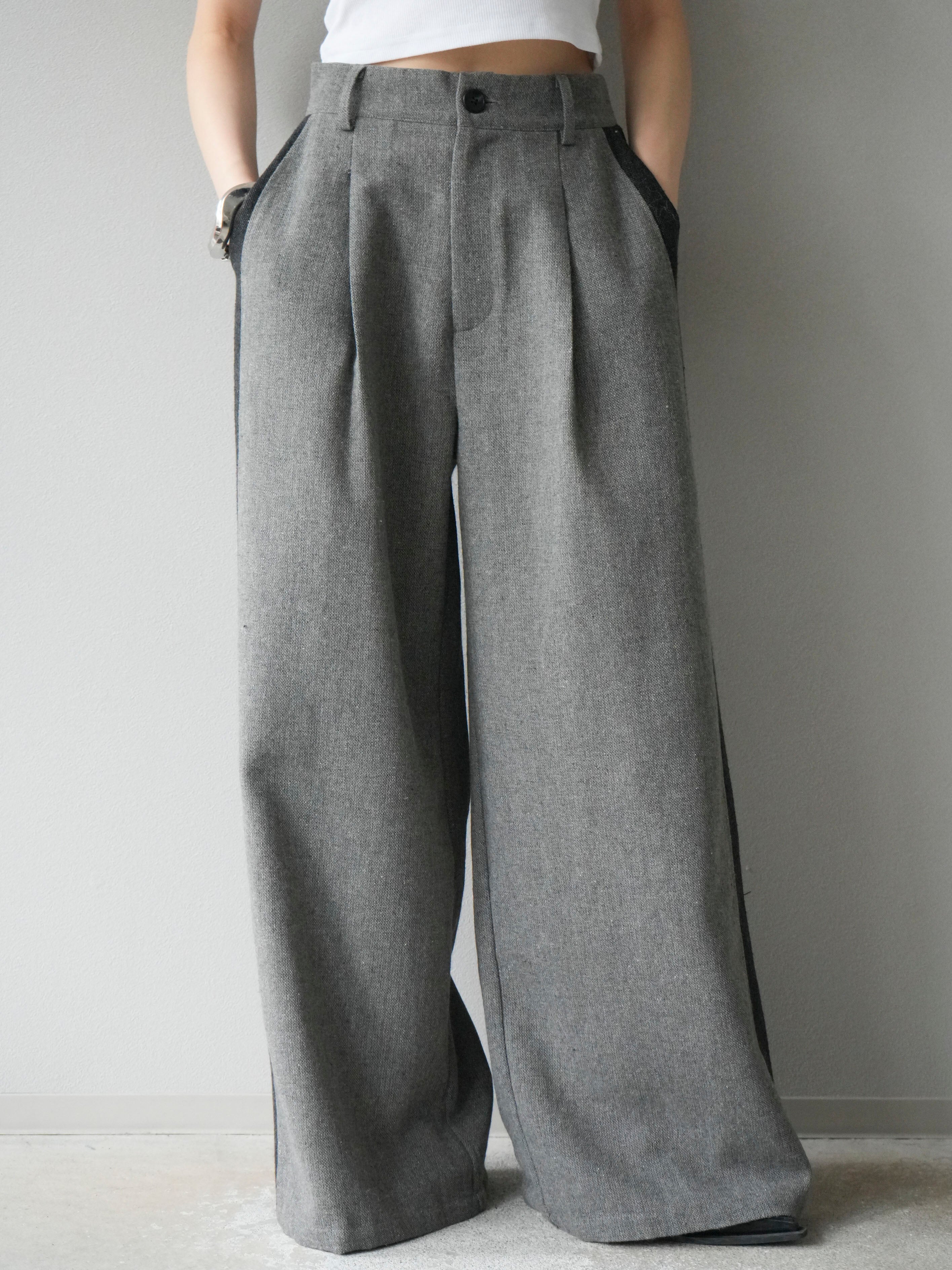 GERMANO ツイードパンツ グレー 50 GERMANO ツイードパンツ グレー 50