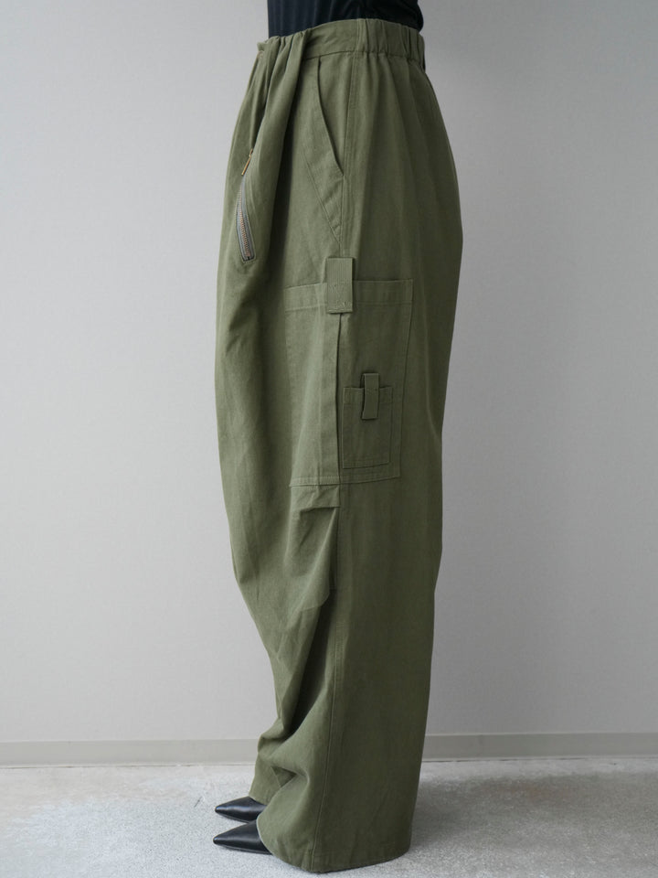 [予約]コットンタックループパンツ/khaki