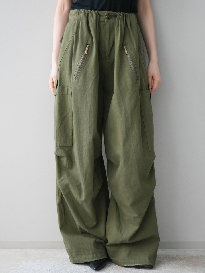 [予約]コットンタックループパンツ/khaki