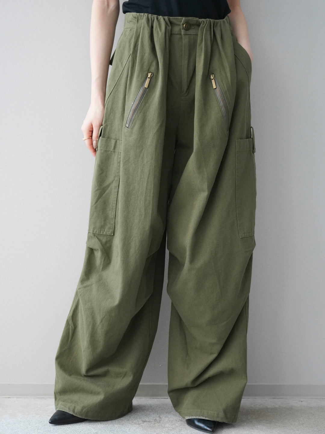 [予約]コットンタックループパンツ/khaki