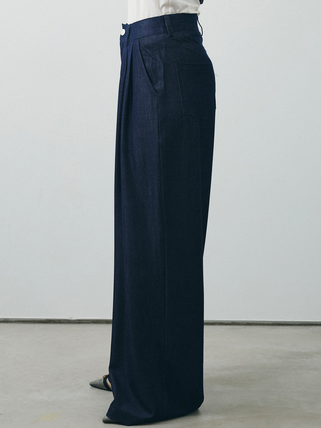 [SET]テンセルデニムノースリーブ＆ワイドパンツSET UP (2set)