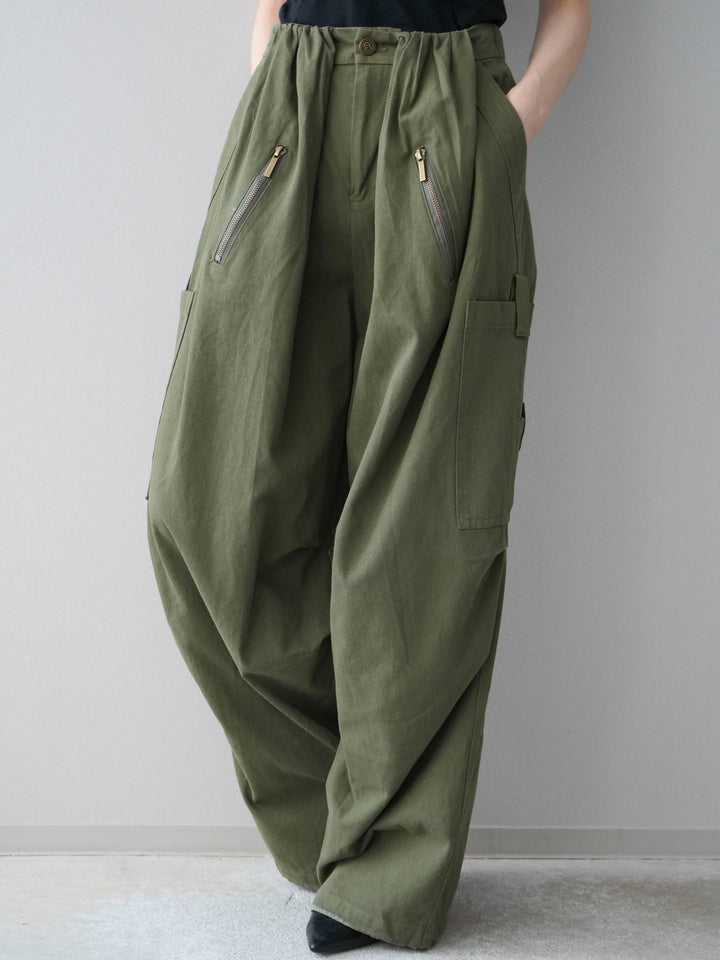 [予約]コットンタックループパンツ/khaki