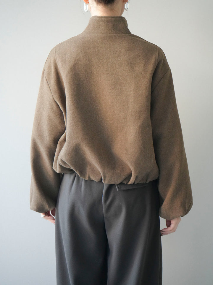 [予約]タックデザインジップブルゾン/brown