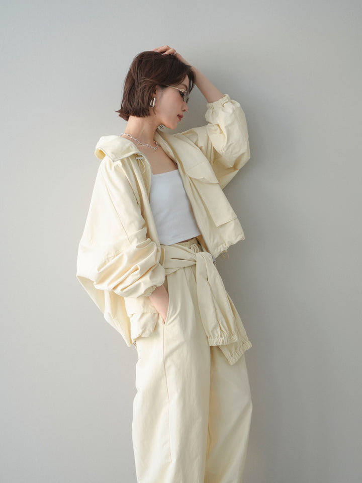 [予約]ビッグポケットコットンナイロンジップブルゾン/ivory