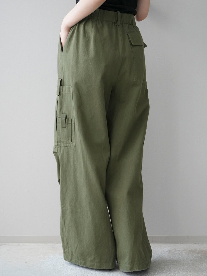 [予約]コットンタックループパンツ/khaki