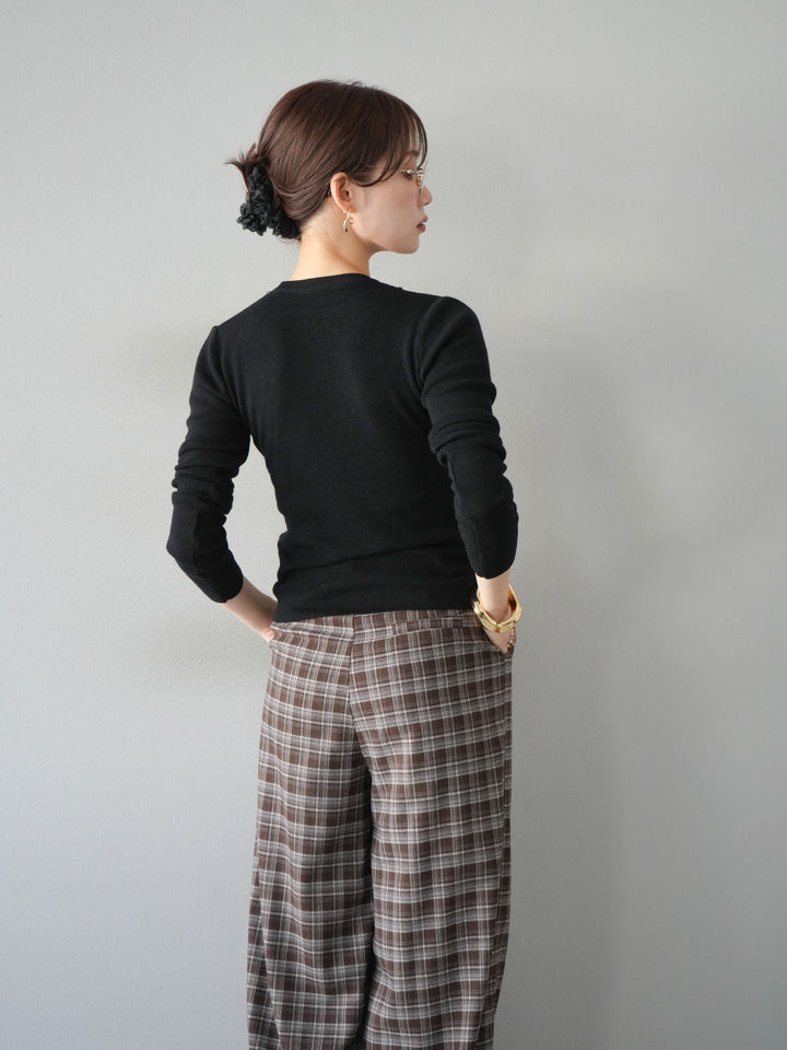 [予約]レイヤードデザインニットカーディガン/ブラック