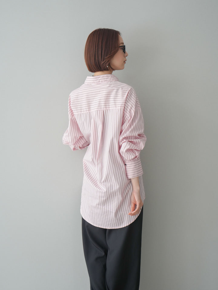 [SET]2wayルーズストライプシャツ+2wayルーズストライプシャツ(2set)