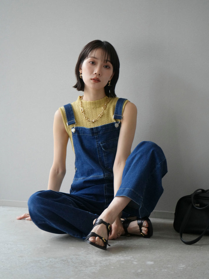 【預購】彈性牛仔寬褲/藍色