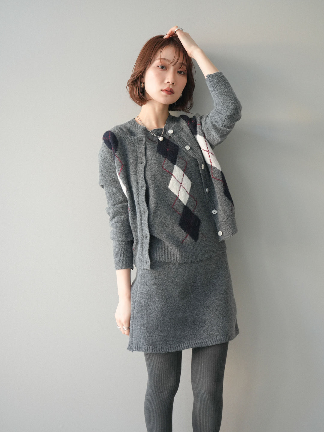 [SET]アーガイル柄3ピースSET UP(2set)