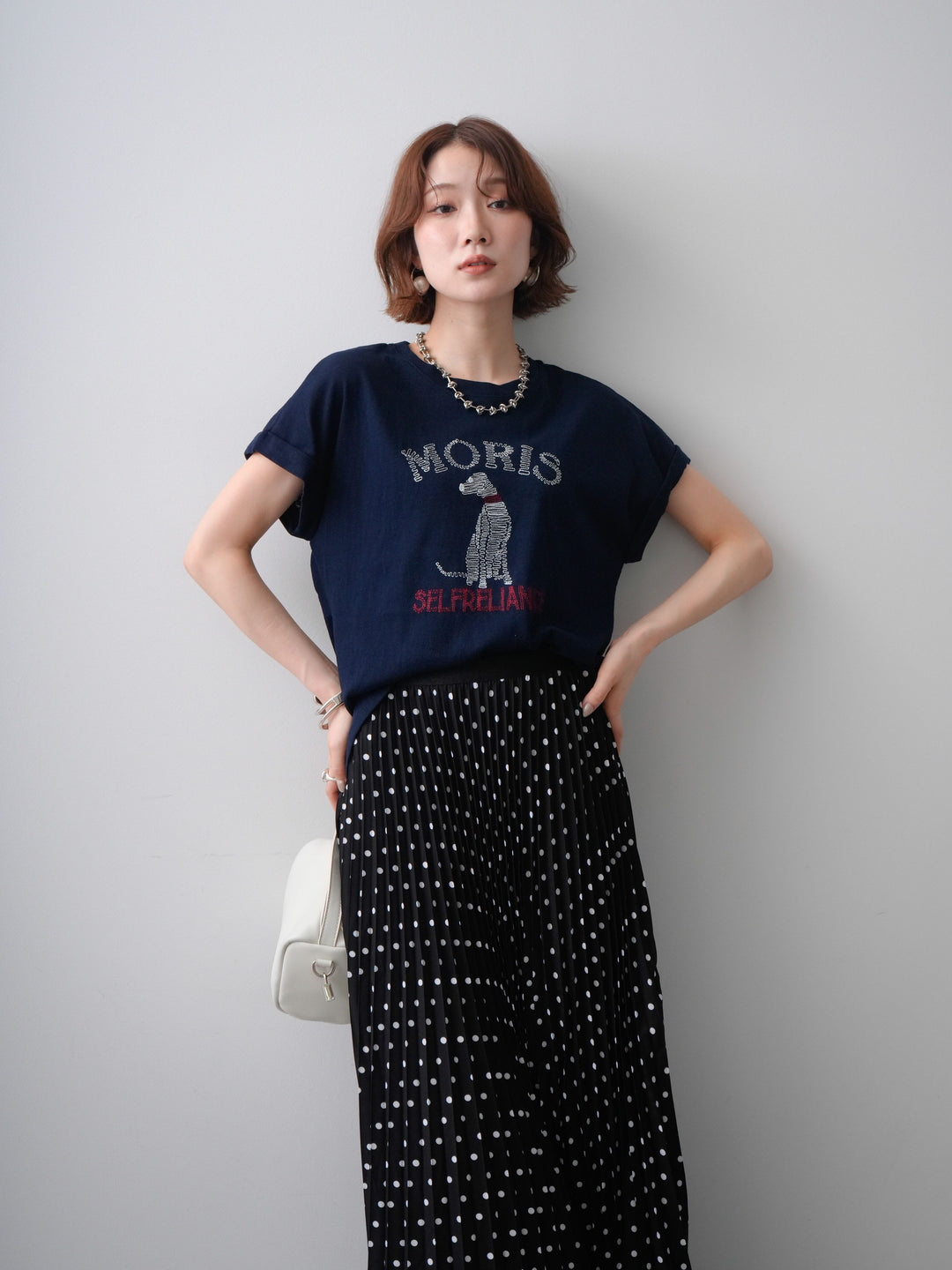 [SET]ドッグエンブロイダリーTEE+選べるアクセセット(2set)