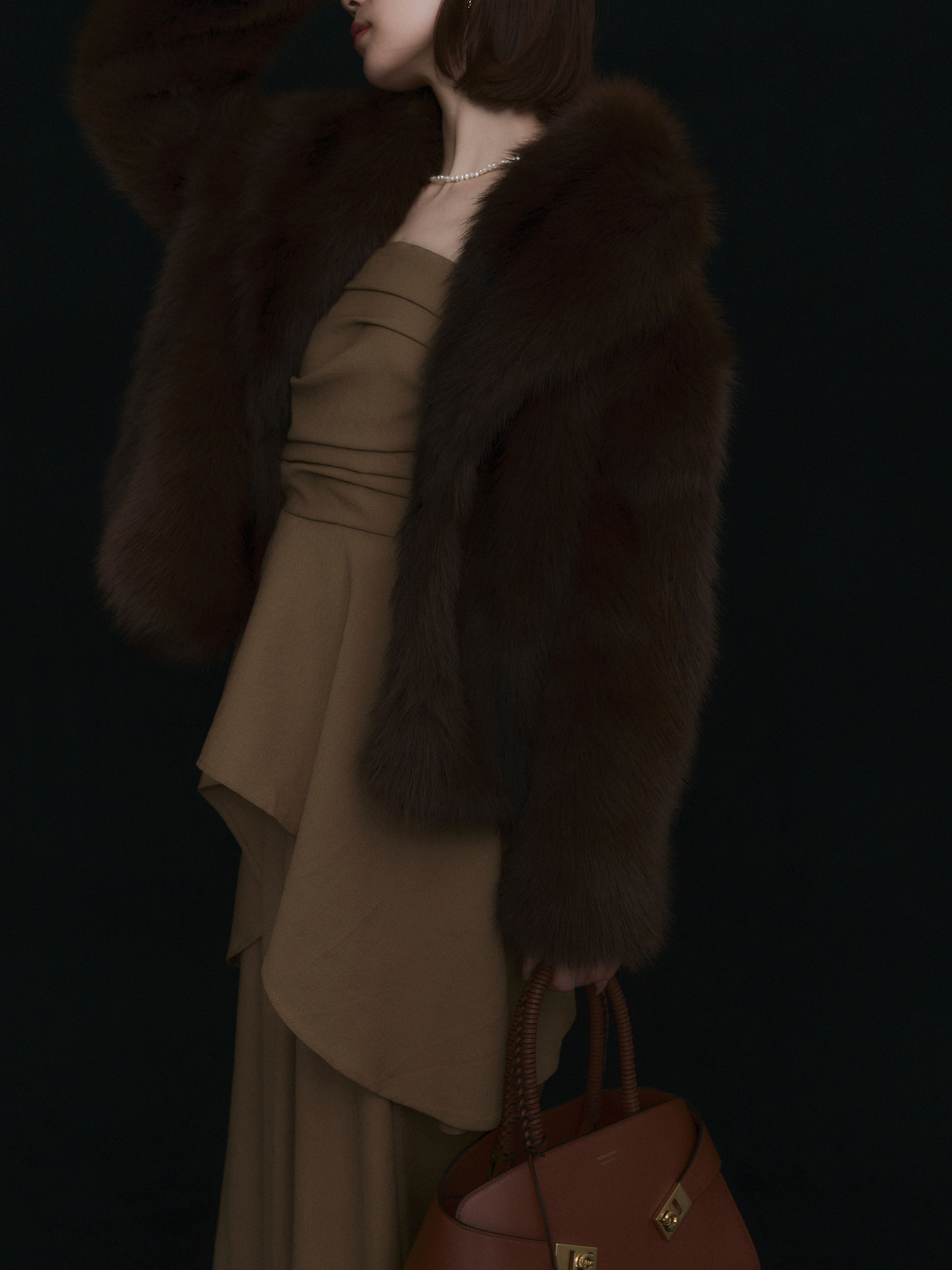 elmyu♥ブラウンファーセットアップ elmyu♥ブラウンファーセットアップ - メルカリ