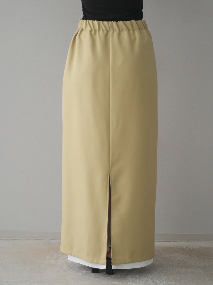 [予約]カットオフレイヤードスカート/イエロー