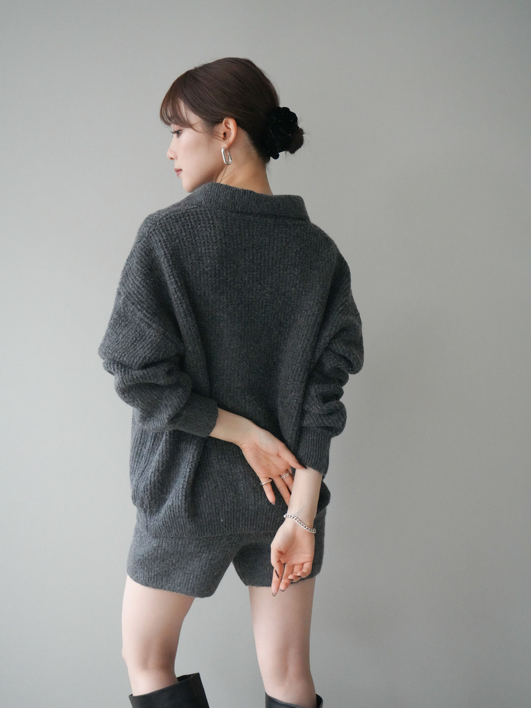 [SET]ポロニットプルオーバー＆ショートパンツSET UP+選べるアクセセット(2set)