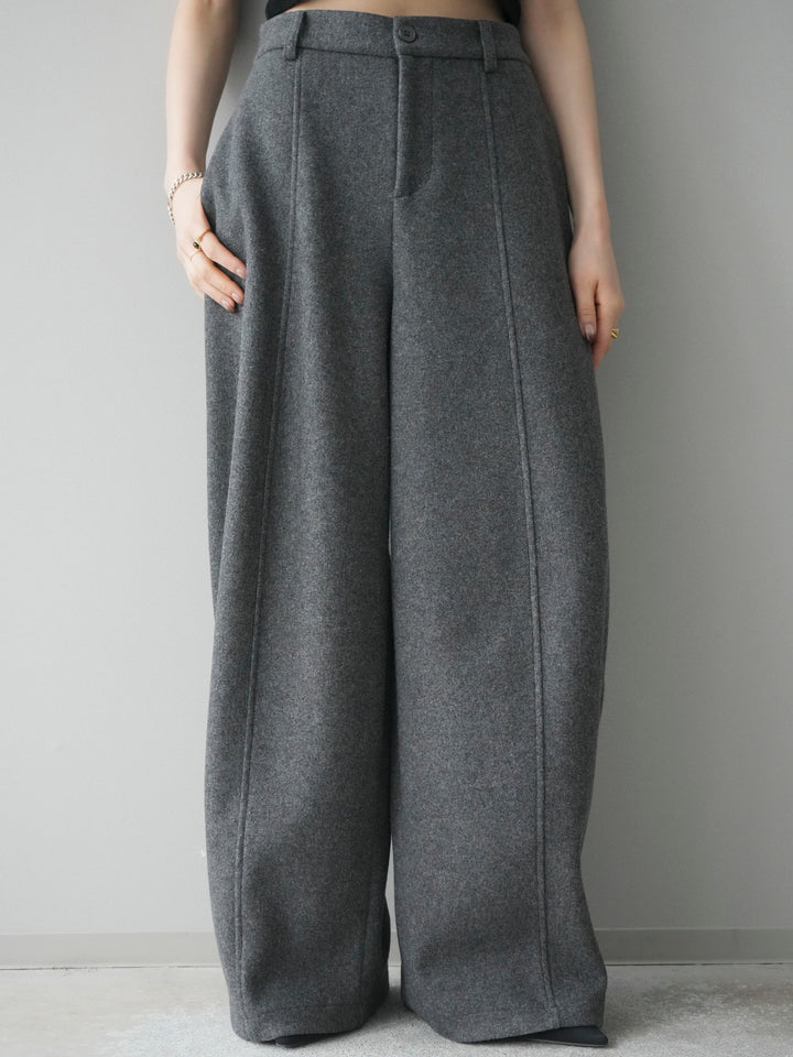 [予約]ウールタッチカーブパンツ/gray