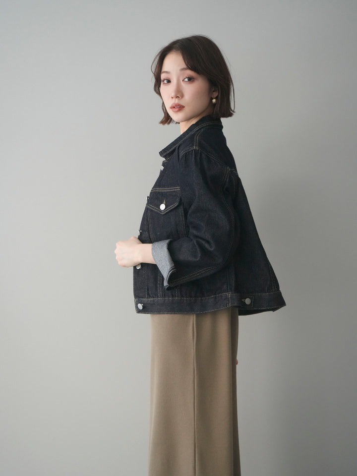 [SET]配色レイヤードヘンリーネックカットリブワンピース+配色レイヤードヘンリーネックカットリブワンピース(2set)