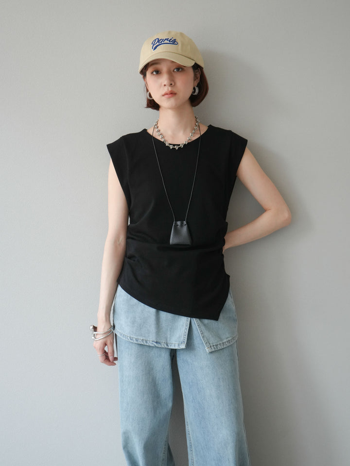 [予約]Parisロゴ刺繍CAP/ベージュ