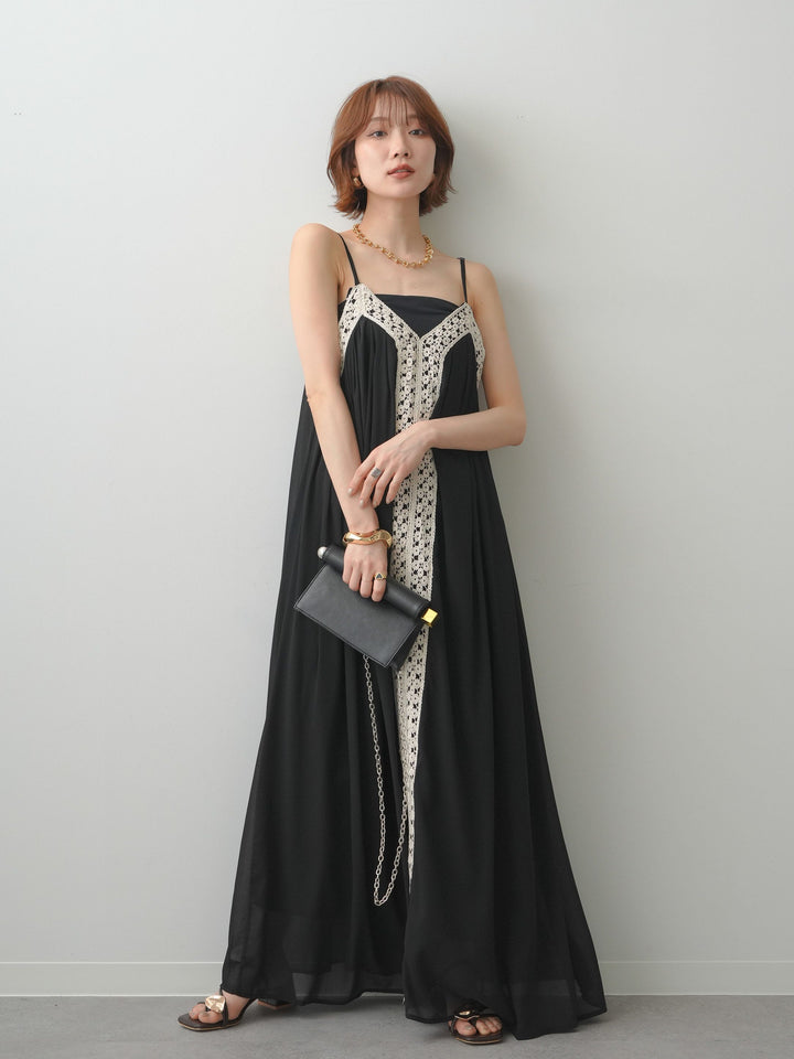 [SET]センタークロシェレースキャミワンピース+選べるアクセセット(2set)