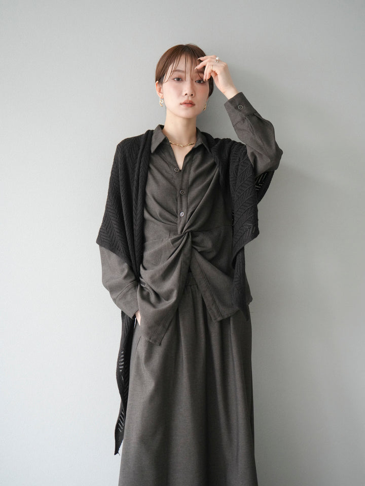 [SET]ツイストデザインシャツ＆スカートSET UP