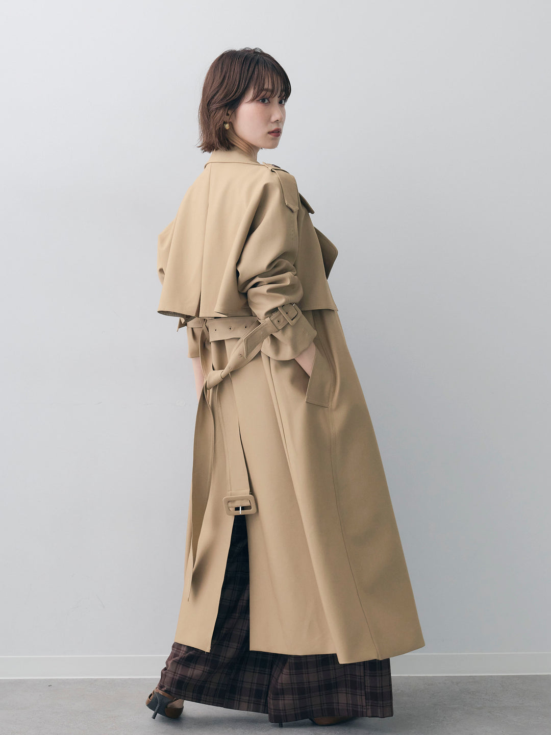 [SET]ロングトレンチコート+ロングトレンチコート(2set)