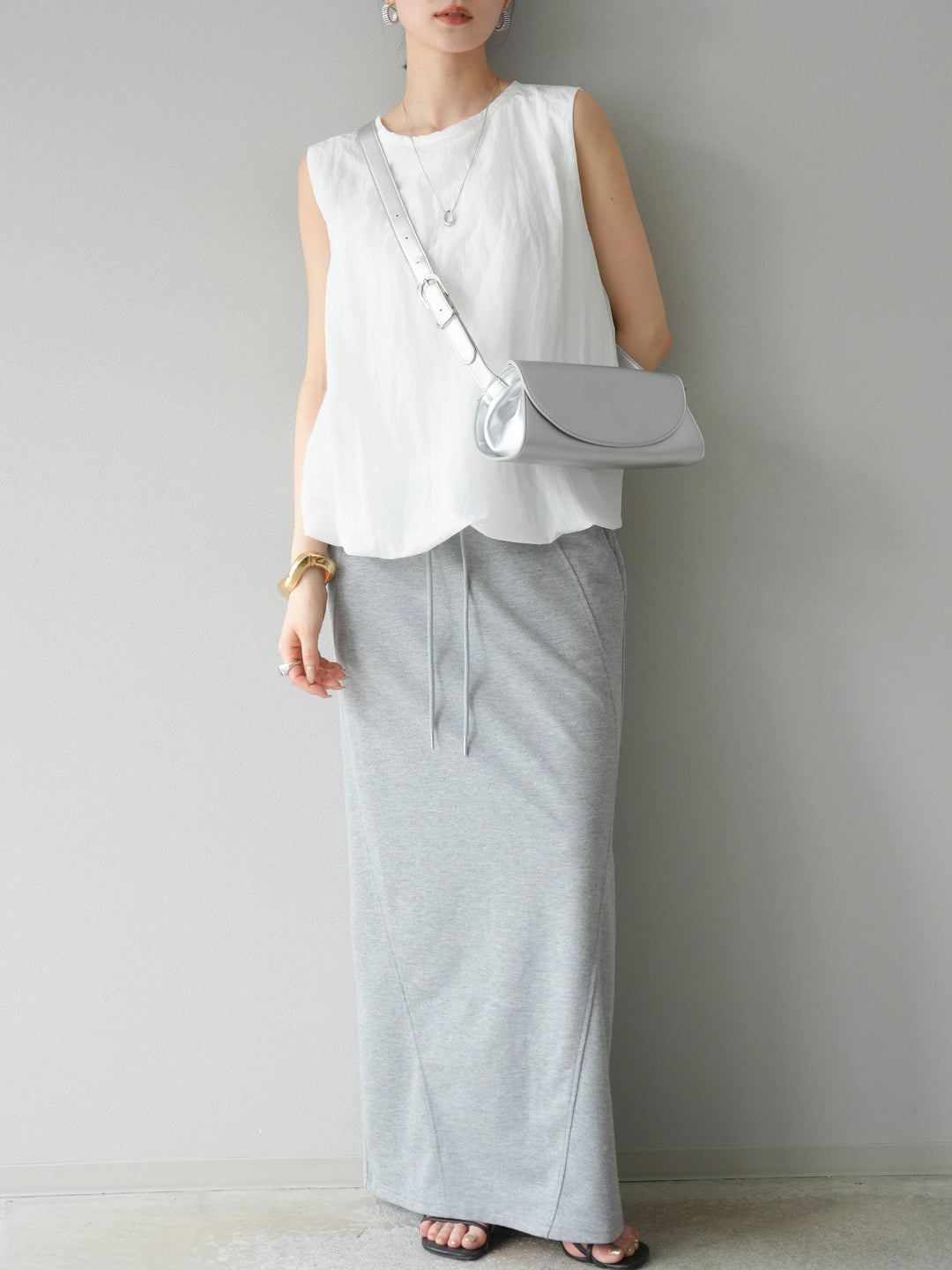 [予約]ワッシャータフタバルーンブラウス/オフ