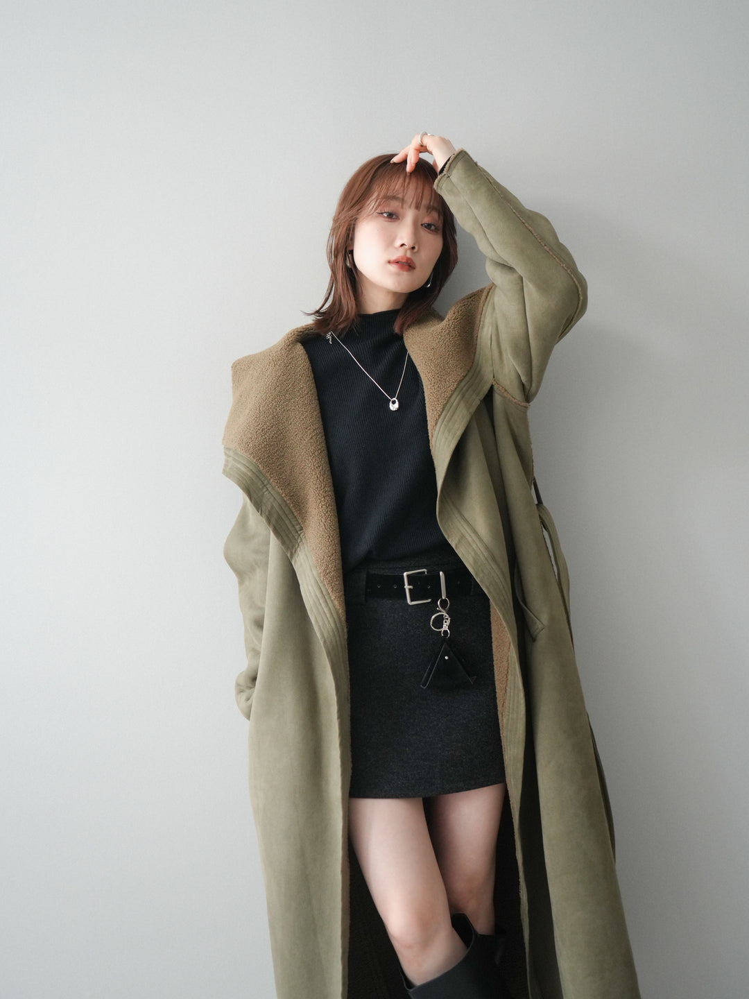 [予約]BIGカラームートンコート/khaki