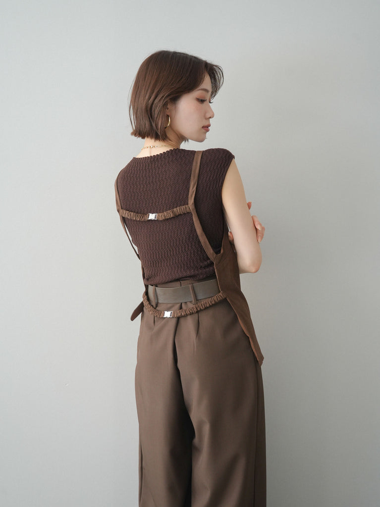 予約]スエードバックオープンキャミソール/brown – Lumier