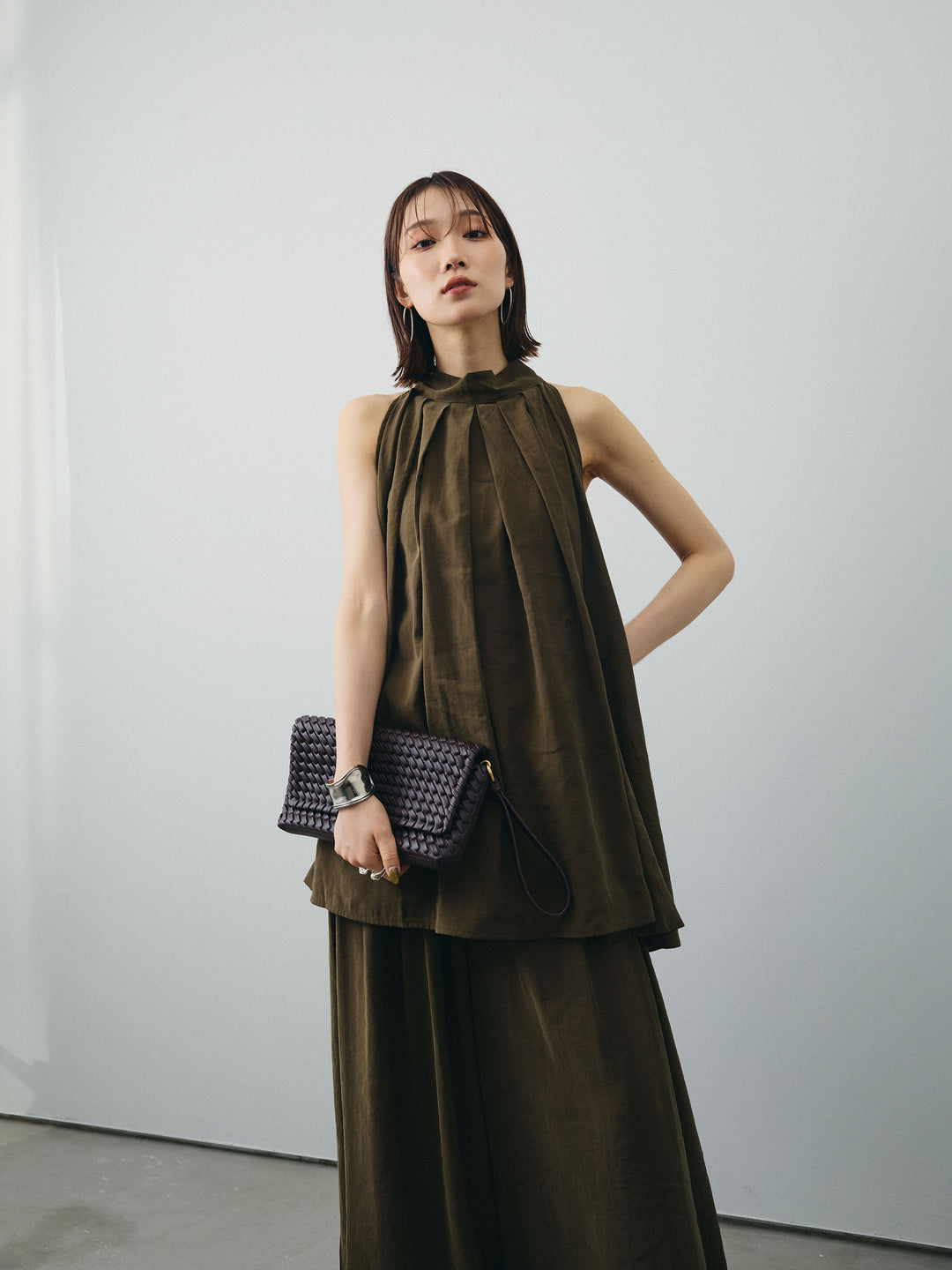 [SET] 桃色拉絨吊帶衫＆寬褲 SET UP（2 套）