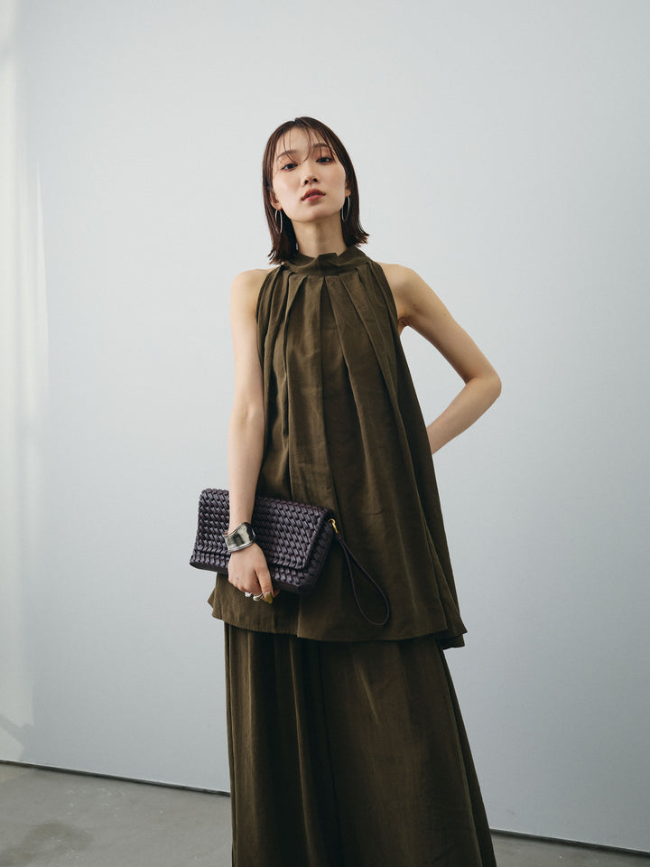 [SET] 桃色拉絨吊帶衫＆寬褲 SET UP（2 套）