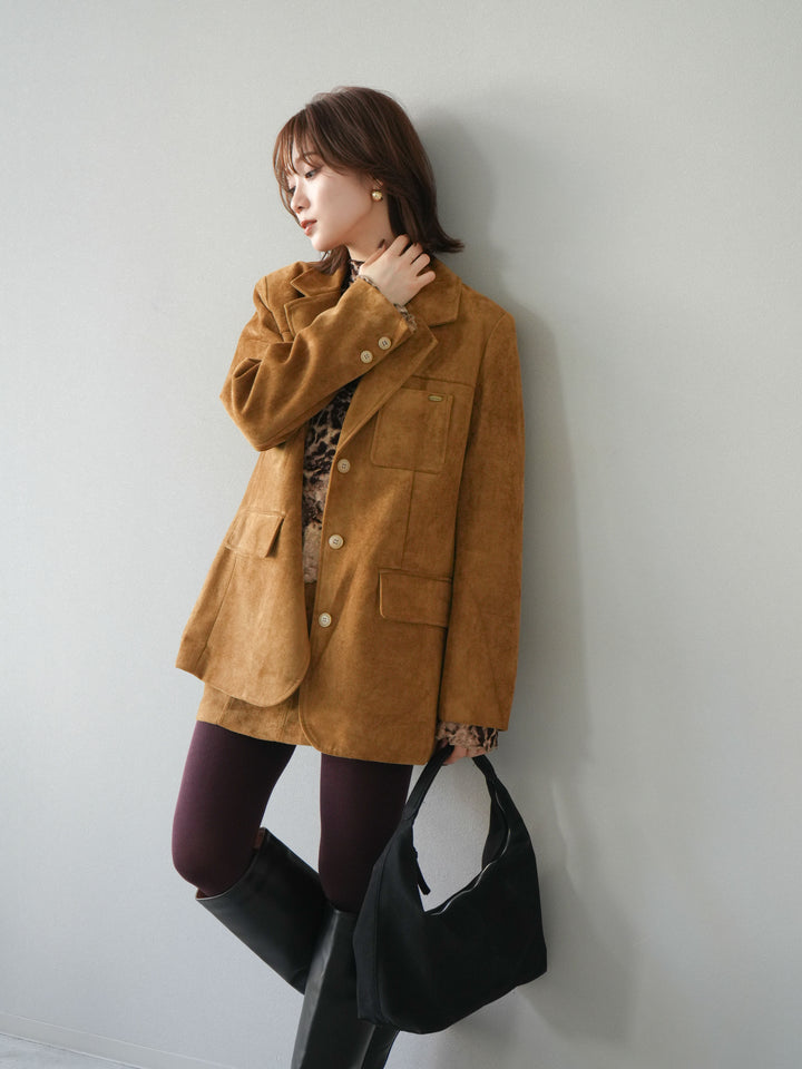 [SET]スエードジャケット＆ミニスカートSET UP(2set)