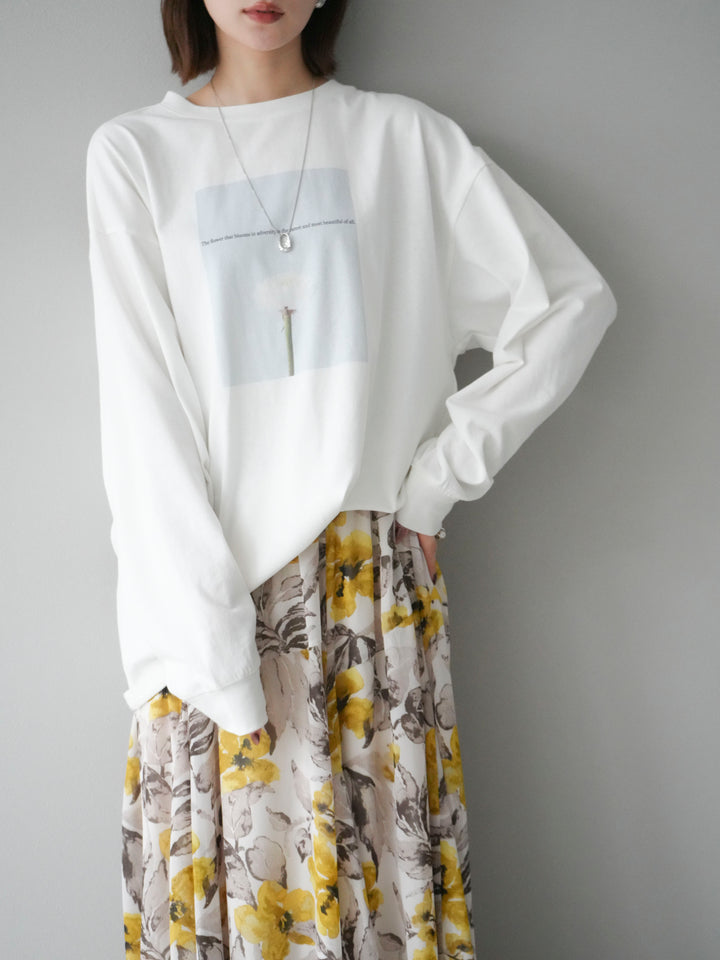 [予約]フラワーフォトプリントBIGロンT /オフ2