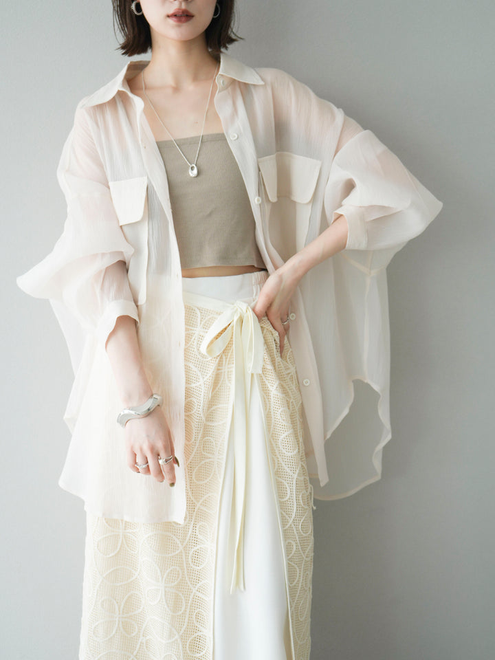 [SET]BIGポケットオーバーシアーシャツ+BIGポケットオーバーシアーシャツ(2set)