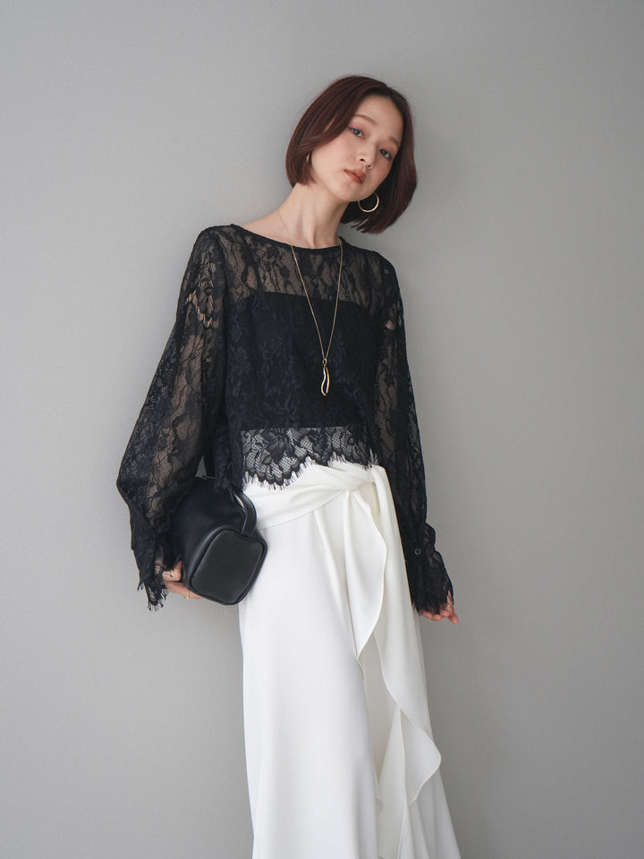 [SET]2WAYスリーブレーストップス+2WAYスリーブレーストップス(2set)