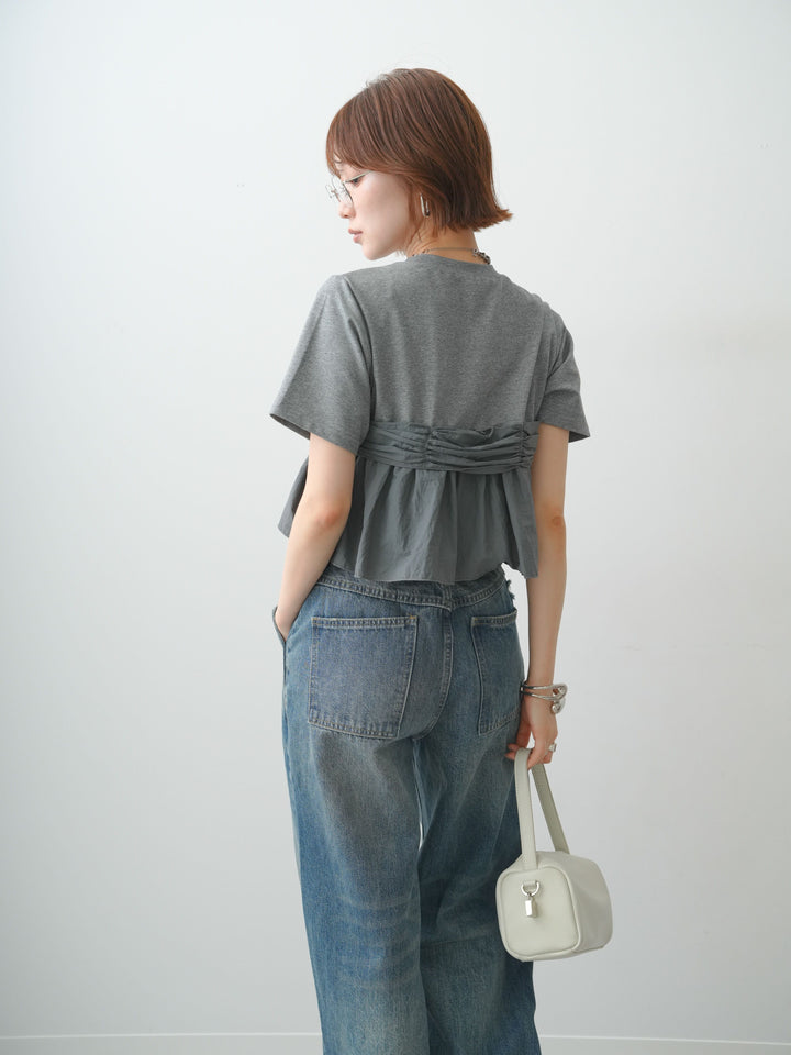 [SET]ナイロンドッキングツイストTEE +選べるアクセセット(2set)