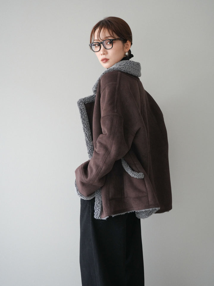 [予約]ムートンボアジャケット/brown