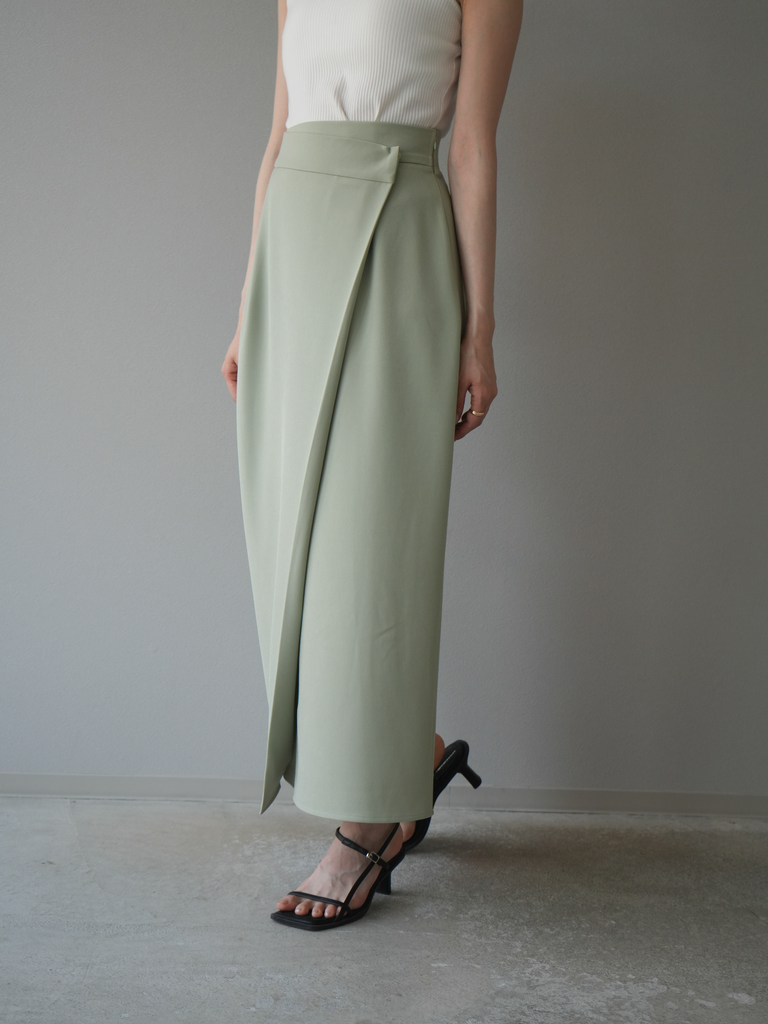 予約]ツイルラップナロースカート/ライトグリーン S – Lumier