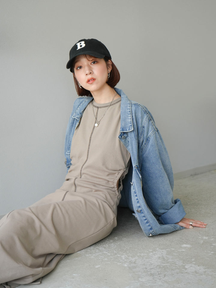 【預購】B字刺繡棒球帽/黑色