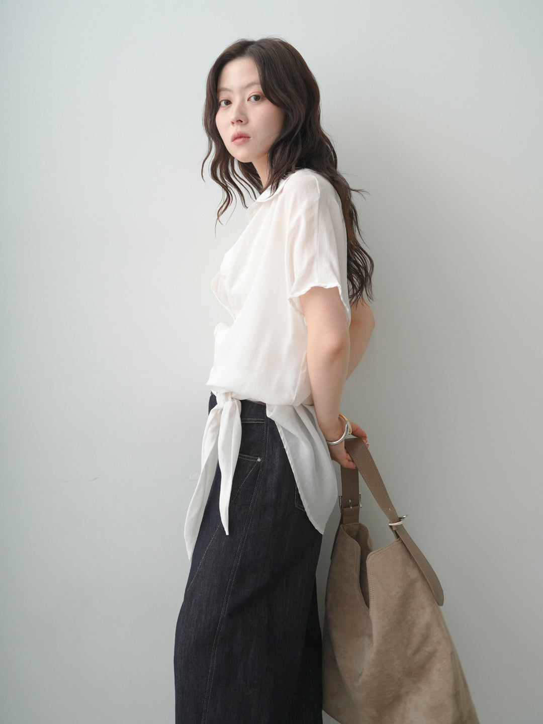 [SET]ホルターレーストップス＆ドレープフレンチシャツSET(2SET)+ホルターレーストップス＆ドレープフレンチシャツSET(2SET)(2set)