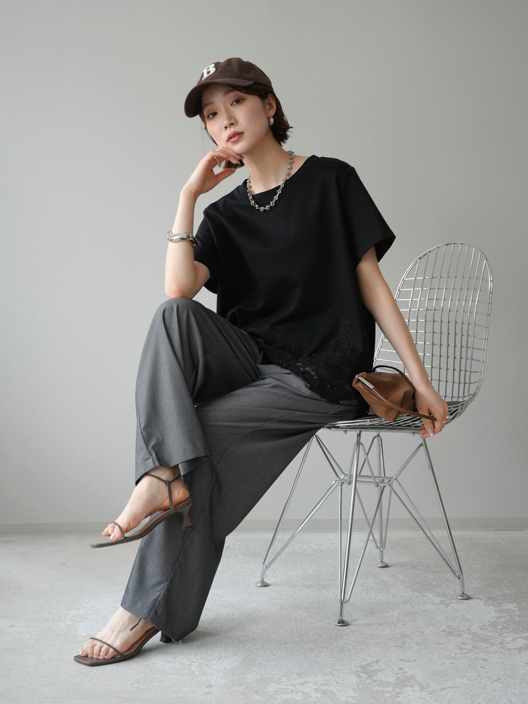 [予約]レースコンビボックスTEE/black