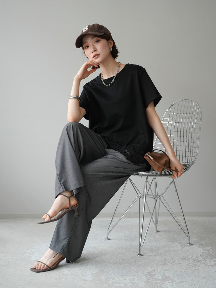 [予約]レースコンビボックスTEE/black