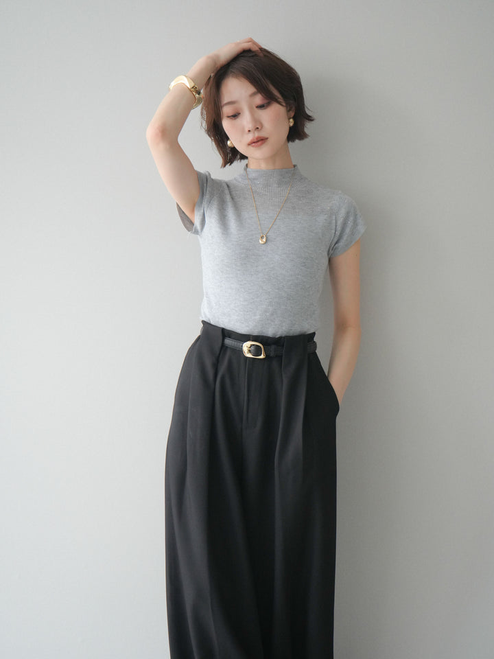 [SET]ビジューシアーフレンチニット+選べるアクセセット(2set)