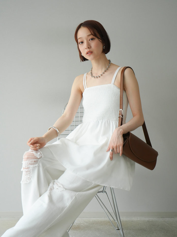 [予約]シャーリングフレアキャミプルオーバー/オフ