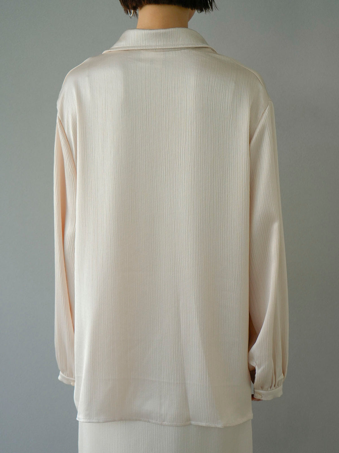 [Pre-order] Satin willow blouse set/beige