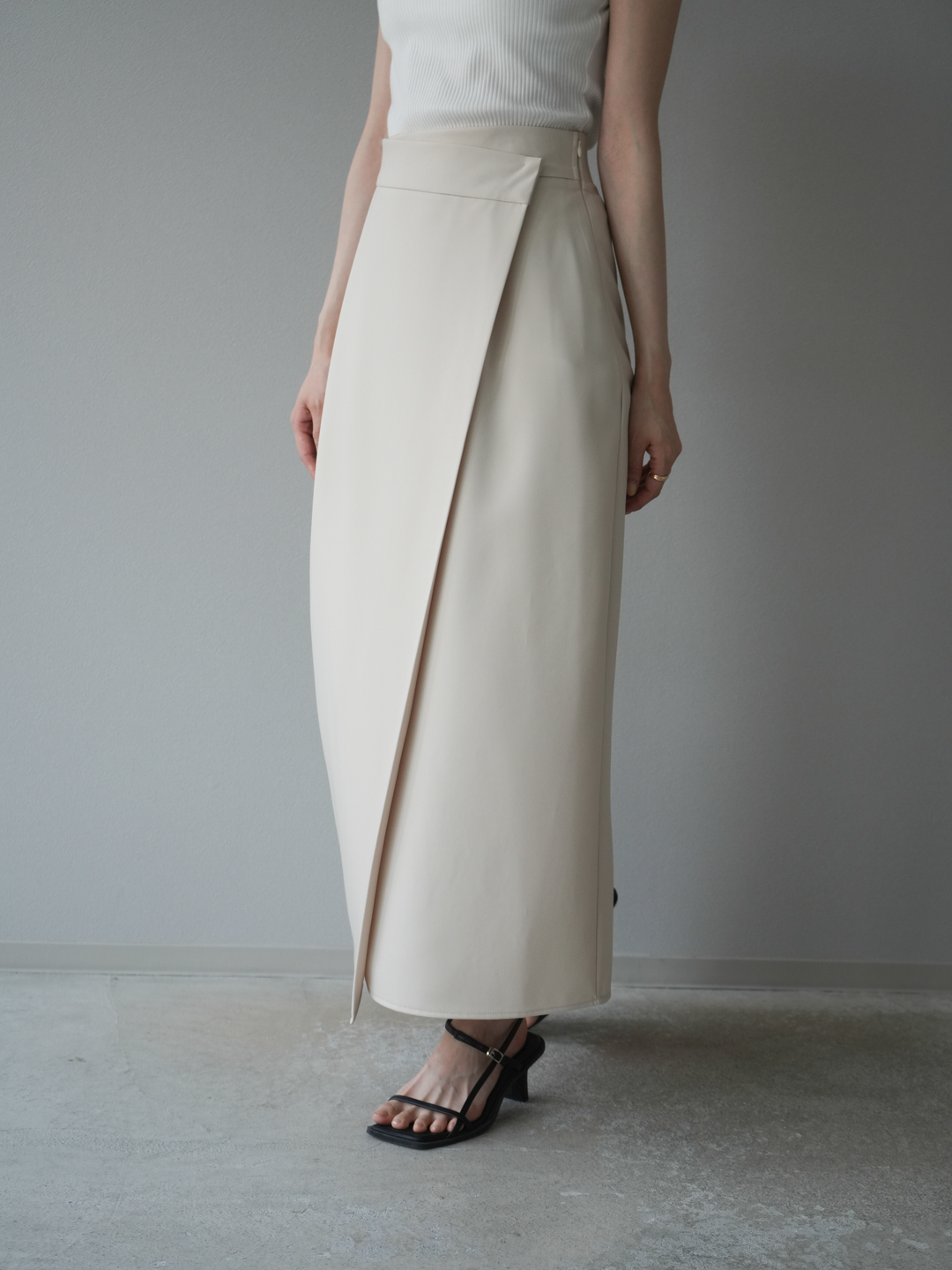 SZ ラップスカート 147_ichi_yon_nana】ギャザーラップスカート｜小柄女性向け