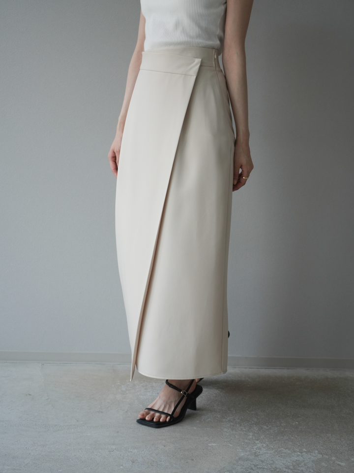 [予約]ツイルラップナロースカート/アイボリー S