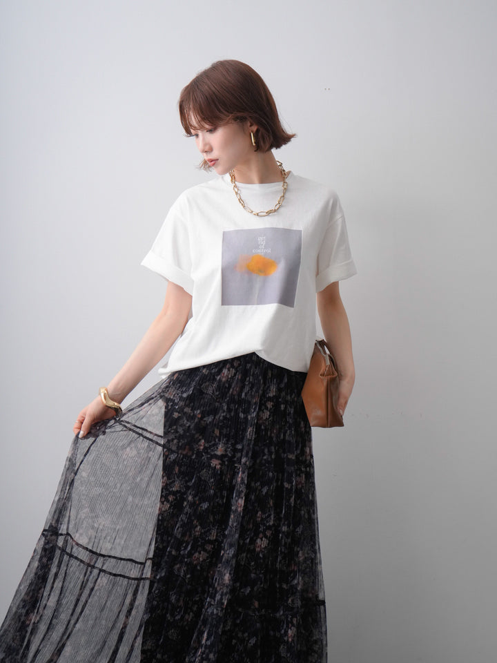 [予約]ニュアンスフローラルフォトTEE/OFF3