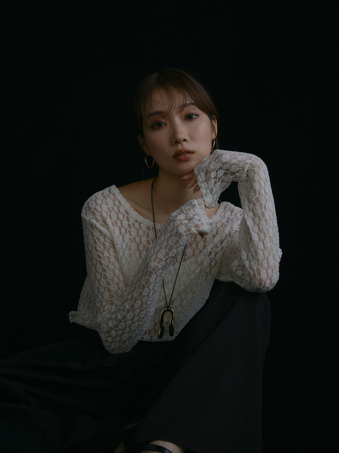 【Allure】[SET]バックラウンドレーストップス+バックラウンドレーストップス(2set)