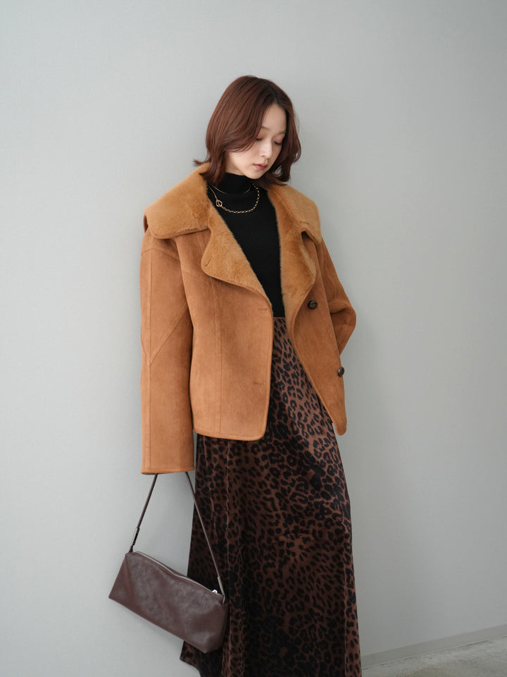 [SET]ムートンショートジャケット+選べるアクセセット(2set)