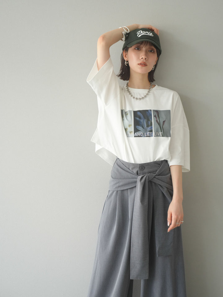 [預購] 光滑照片印花Logo變色短T卹/Off